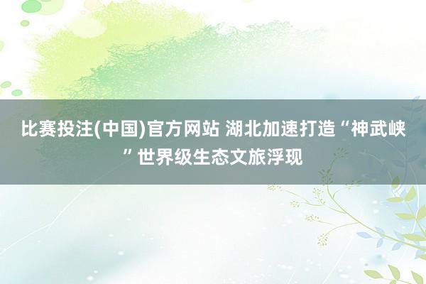 比赛投注(中国)官方网站 湖北加速打造“神武峡”世界级生态文旅浮现